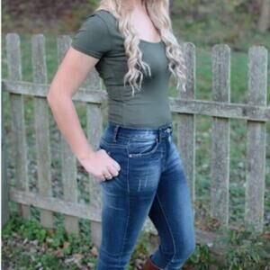 Short Sleeve Bodysuit Green